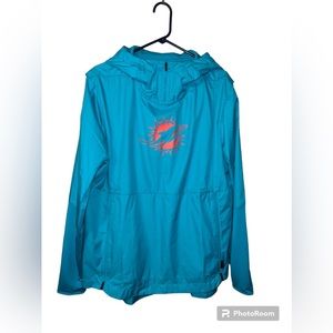 Miami Dolphins Nike Alpha Fly Rush Pullover Aqua nfl Large